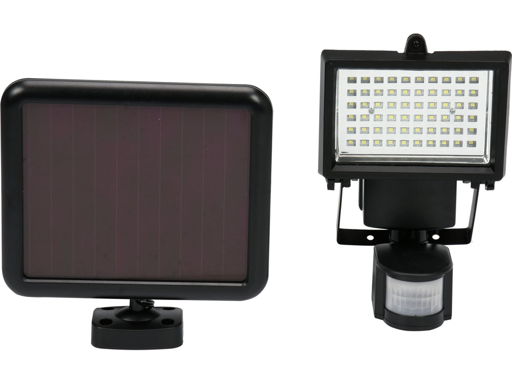 Reflector LED cu senzor de miscare, incarcare solara – 4W, IP44