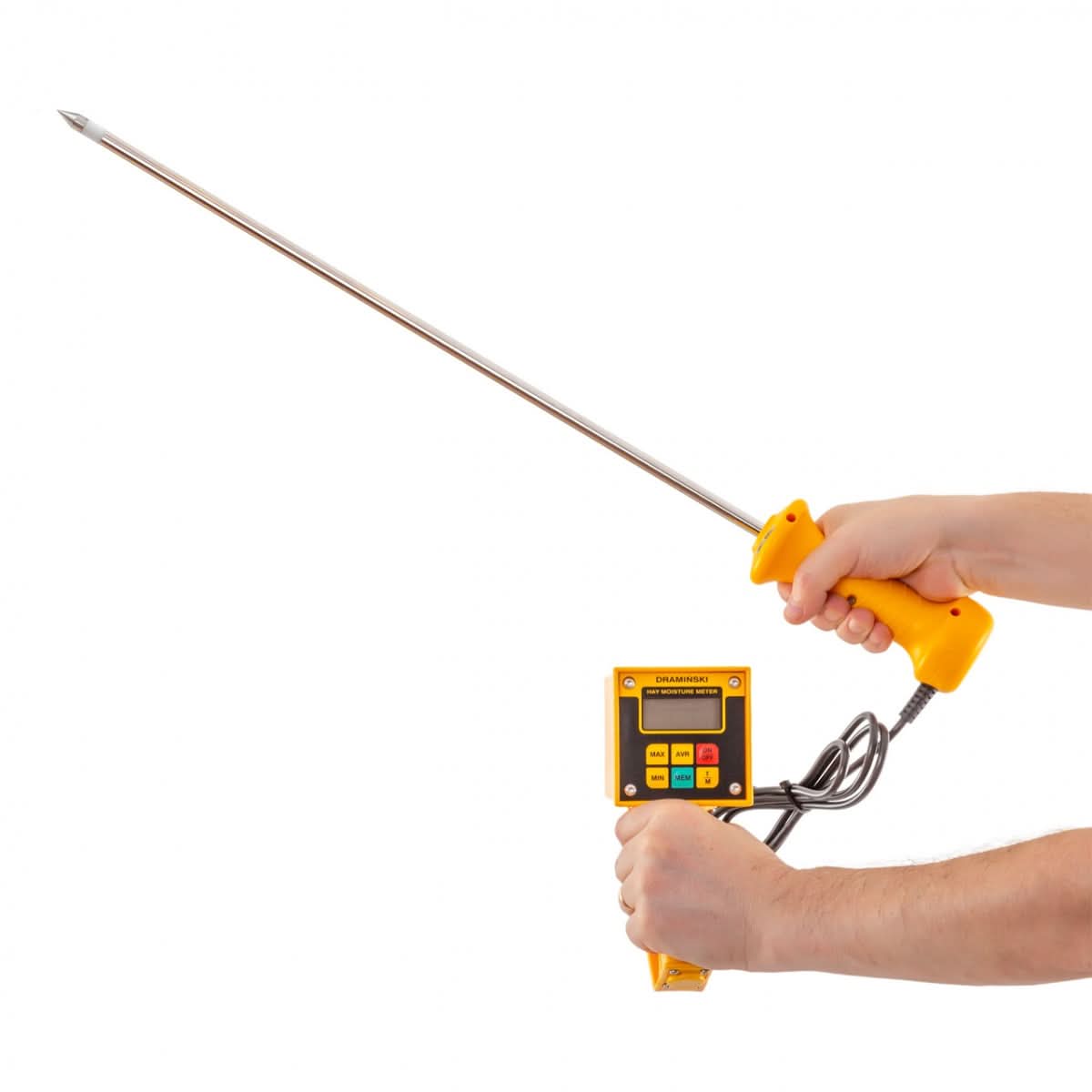 Dispozitiv digital pentru masurarea umiditatii si temperaturii in fan, paie si tutun presat