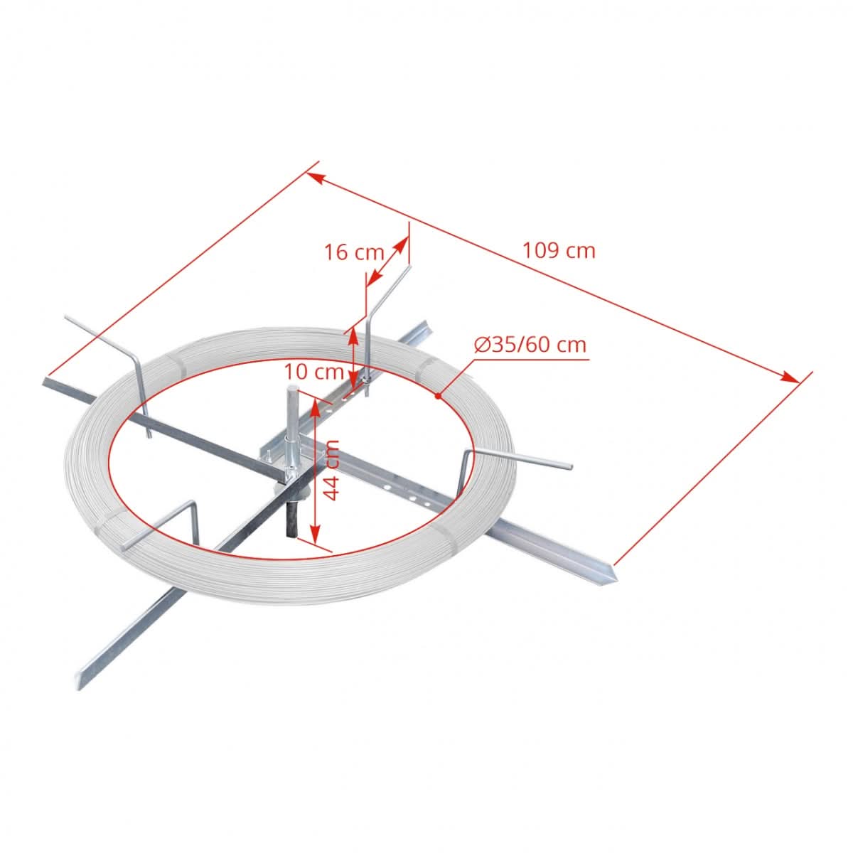 Derulator pentru usurarea lucrului cu rolele de sarma