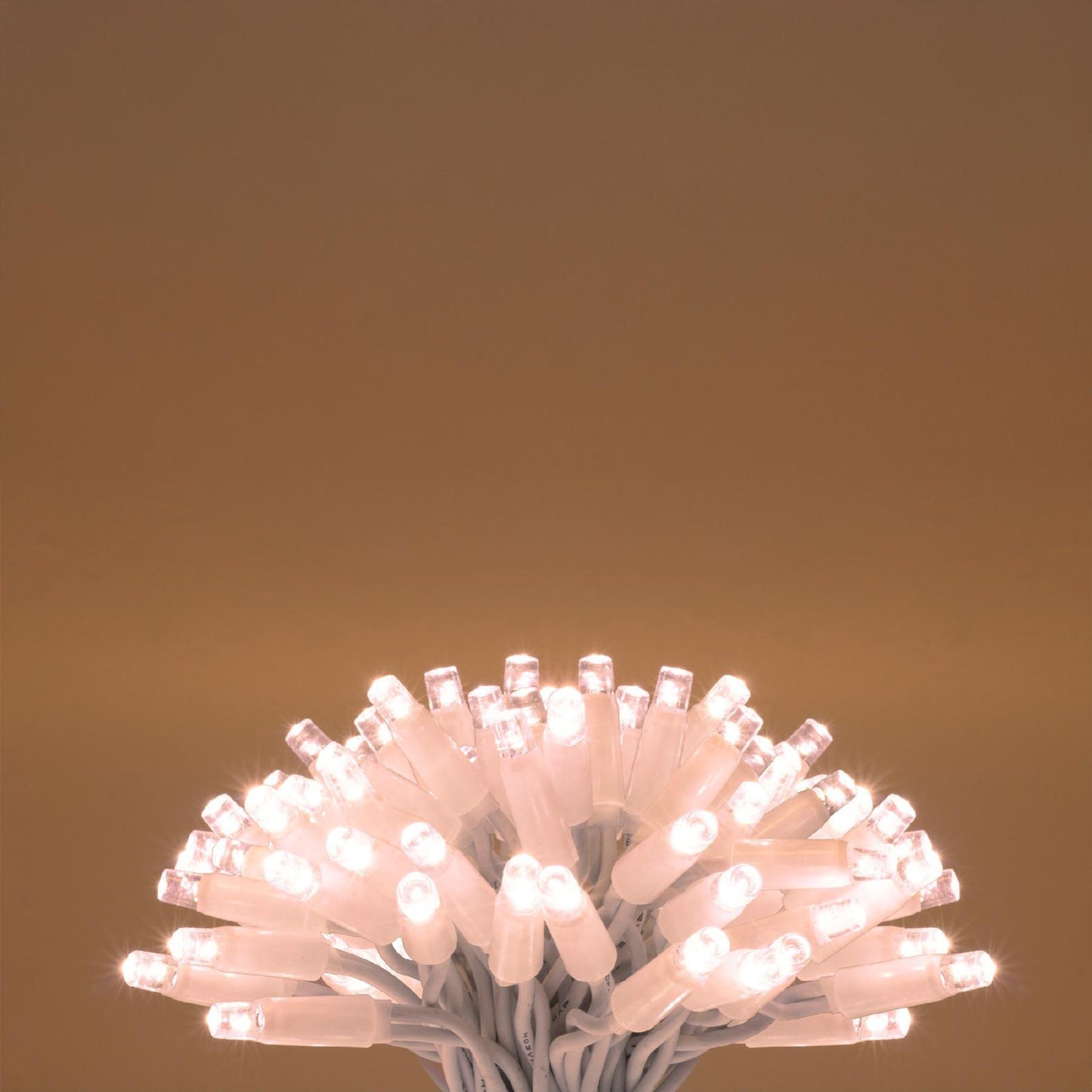 Ghirlanda luminoasa exterior 100 LED alb cald, cablu alb, 230V, KSIW100WW