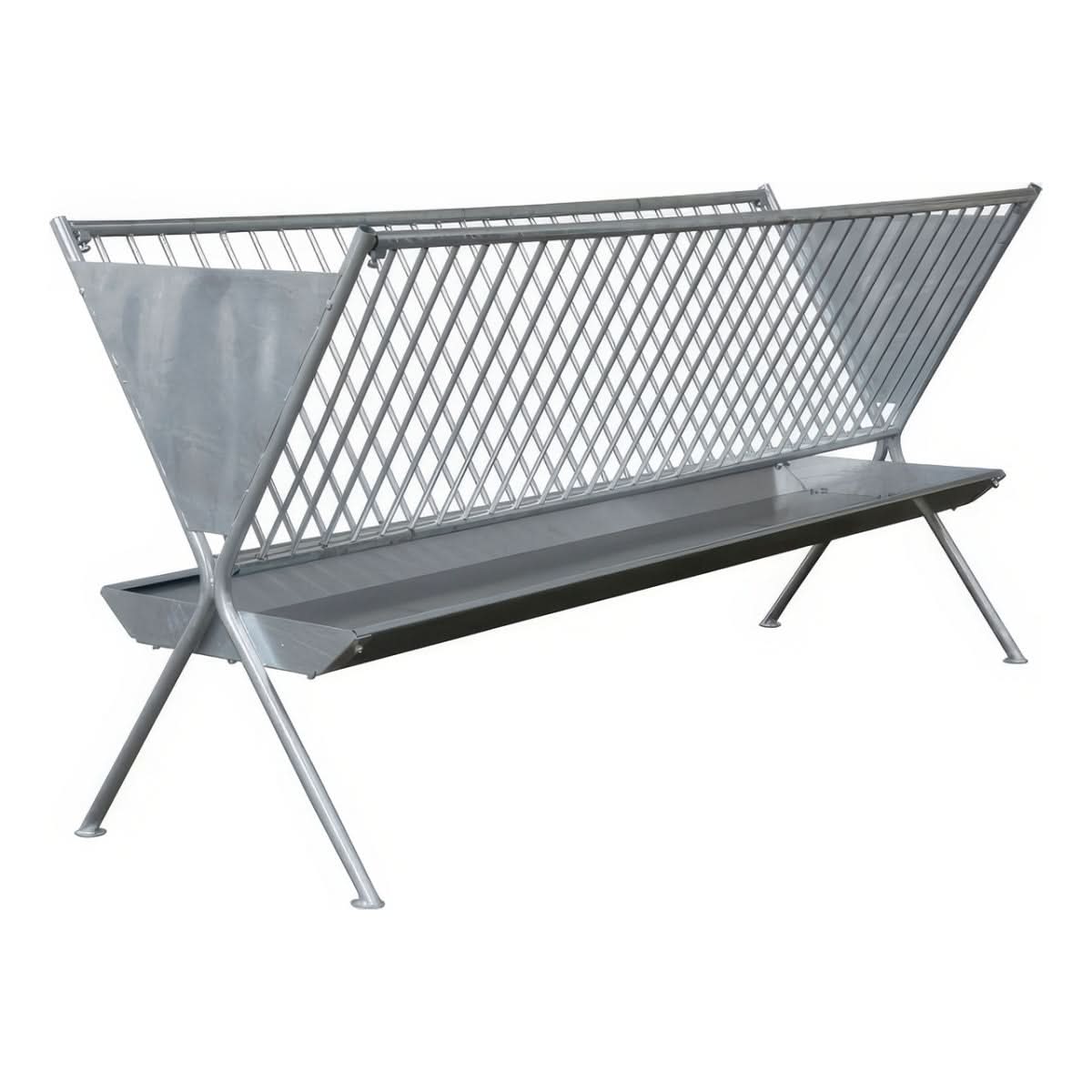 Iesle de hranire fara acoperis pentru oi si capre (250 × 88 × 123 cm)