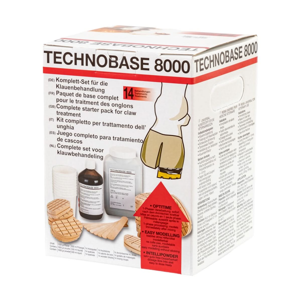Kit 14 tratamente podale, Technobase 8000, proteze din lemn, fluid si pulbere