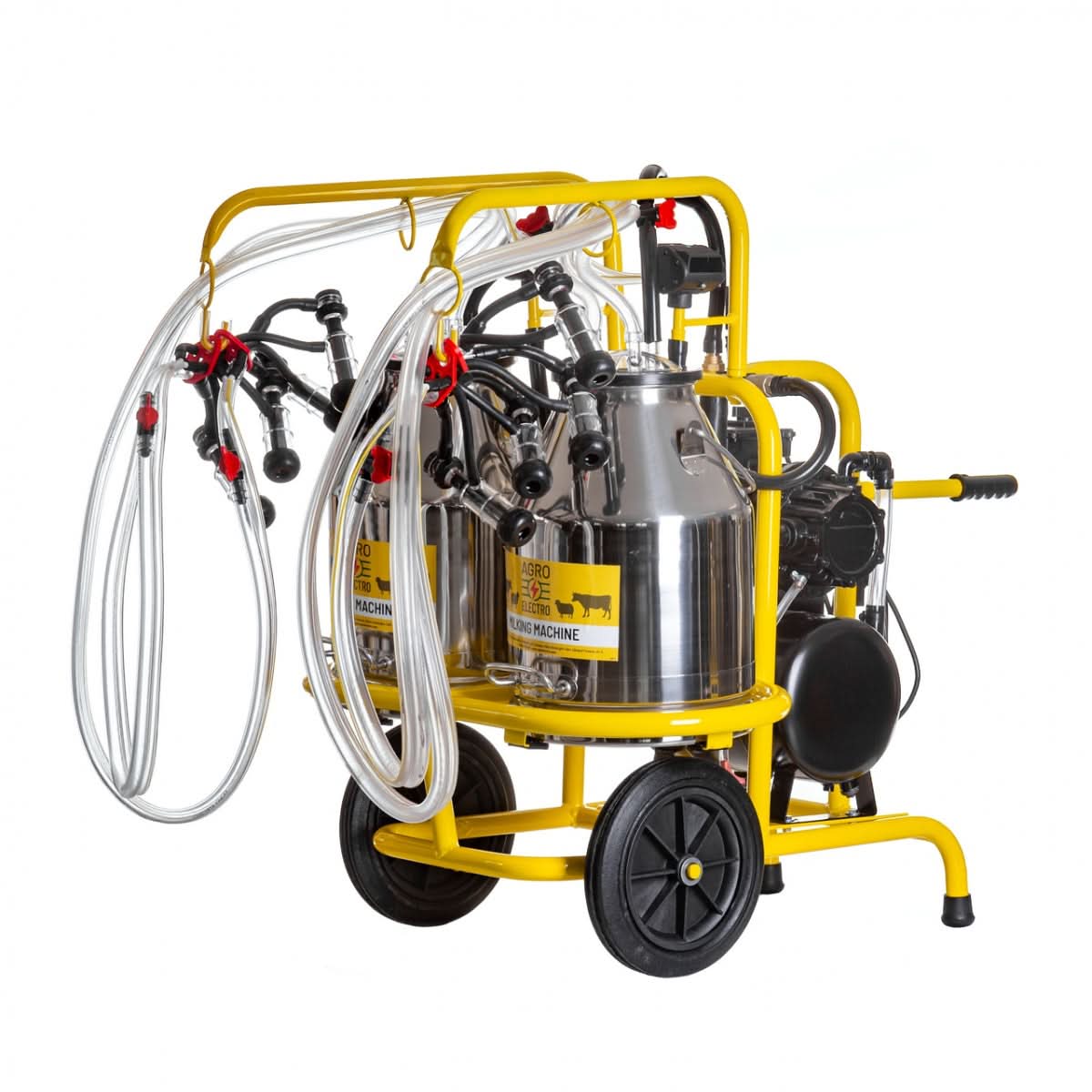 Aparat de muls oi, 4 posturi, 2 bidoane inox 30 litri