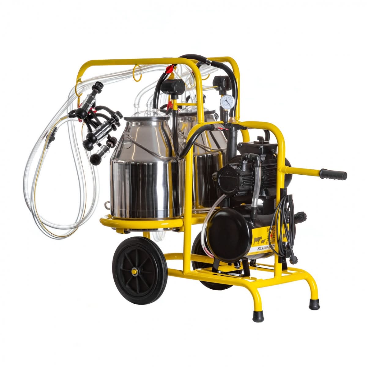 Aparat de muls oi, 4 posturi, 2 bidoane inox 30 litri