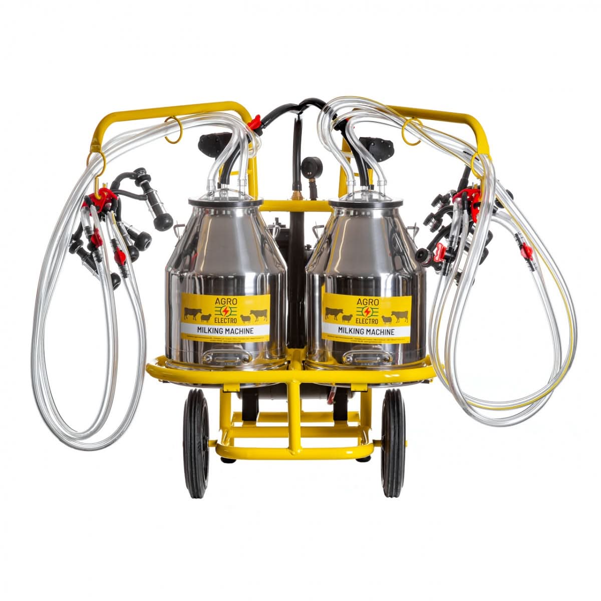 Aparat de muls oi, 4 posturi, 2 bidoane inox 30 litri