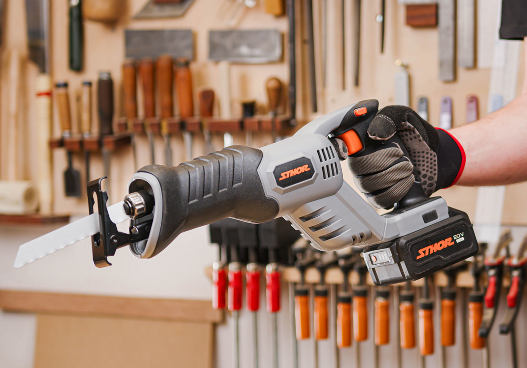 Fierastrau Sabie STHOR 20V, 1x2Ah, Portabil, Pentru Lemn si Metal