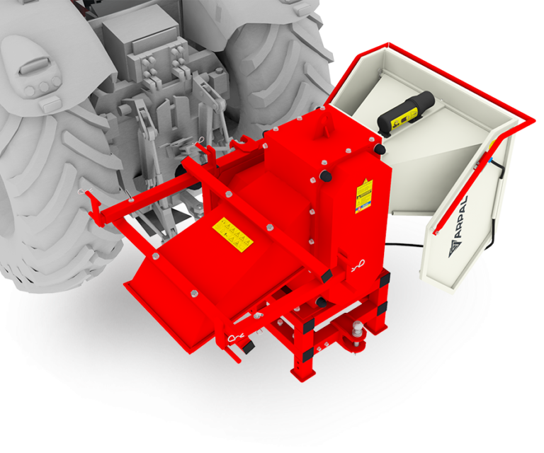 Tocator crengi ZEP AM-200 PTO, diametru max 200 mm, 130 CP, 14 m3/h, 6 cutite, acționare PTO