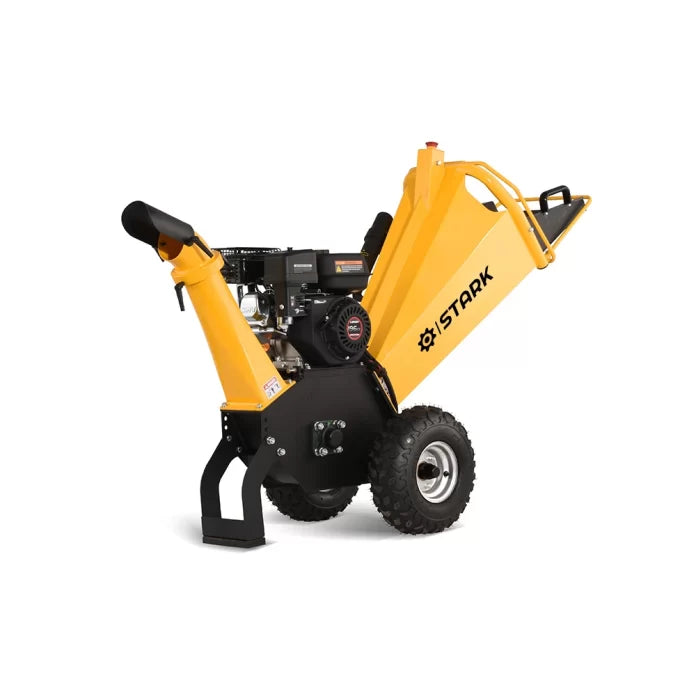 Tocator crengi STARK-650 cu motor Loncin 6.5CP, diametru max 80 mm, tambur rotativ, 2 cutite reversibile, productivitate 2 mc/ora