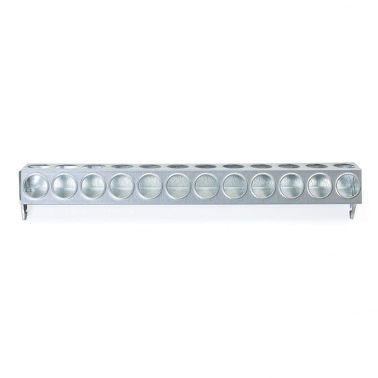 Hranitoare metal galvanizat 50 cm cu 24 gauri pentru pui si gaini