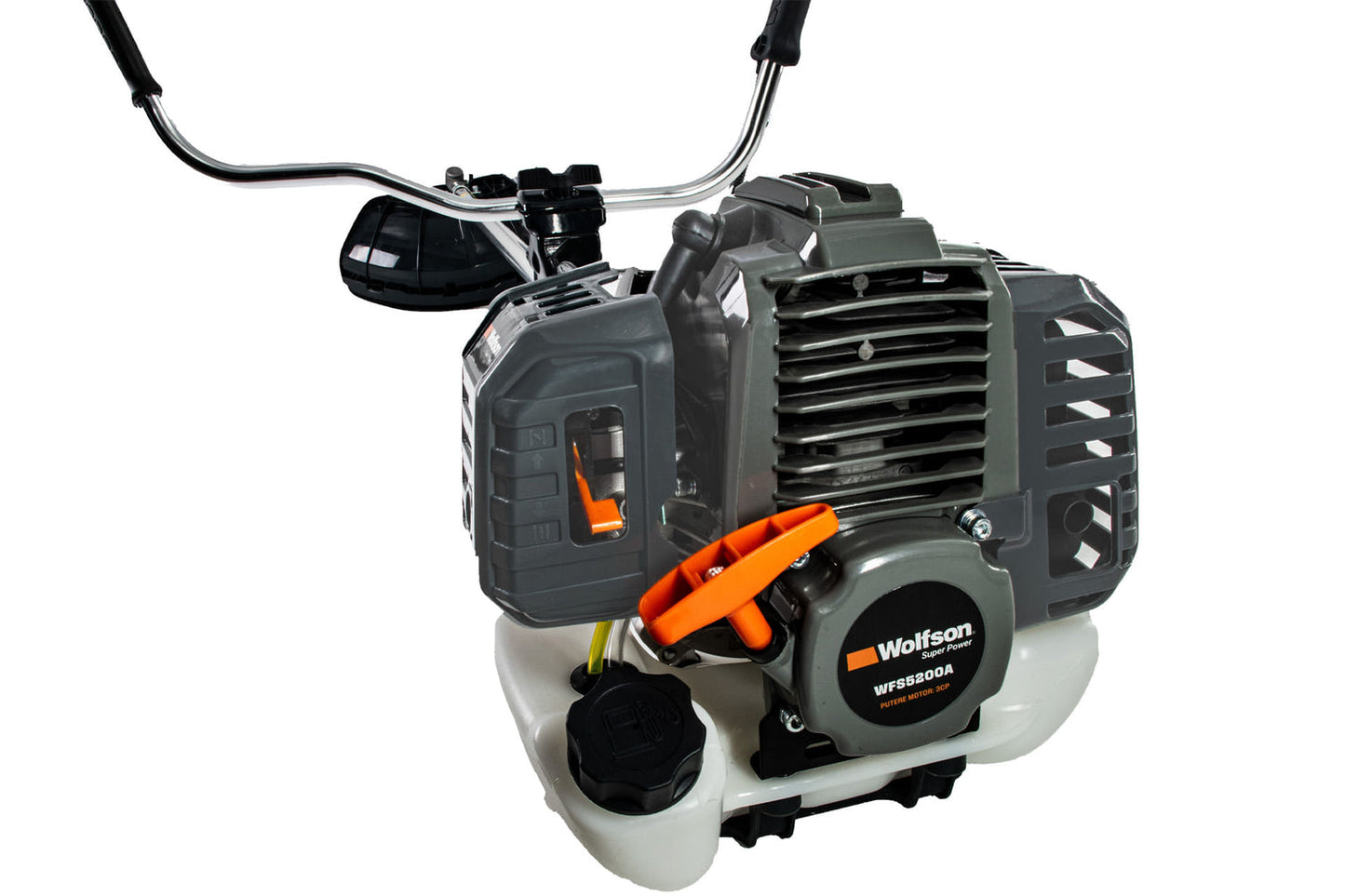 Motocoasa profesionala de umar Wolfson Imperio TRXA-8500 3 CP 52cc, anti vibratii, 7500 rpm