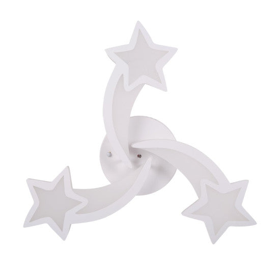 Lustra LED Dimabila Stea, 62W, 3 Brate, 3 Culori + IR