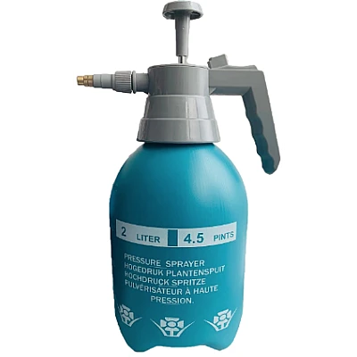 Pompa de stropit manuala 2L, GF-0663, Turcoaz, cu manometru, duza reglabila, presiune 2 bari