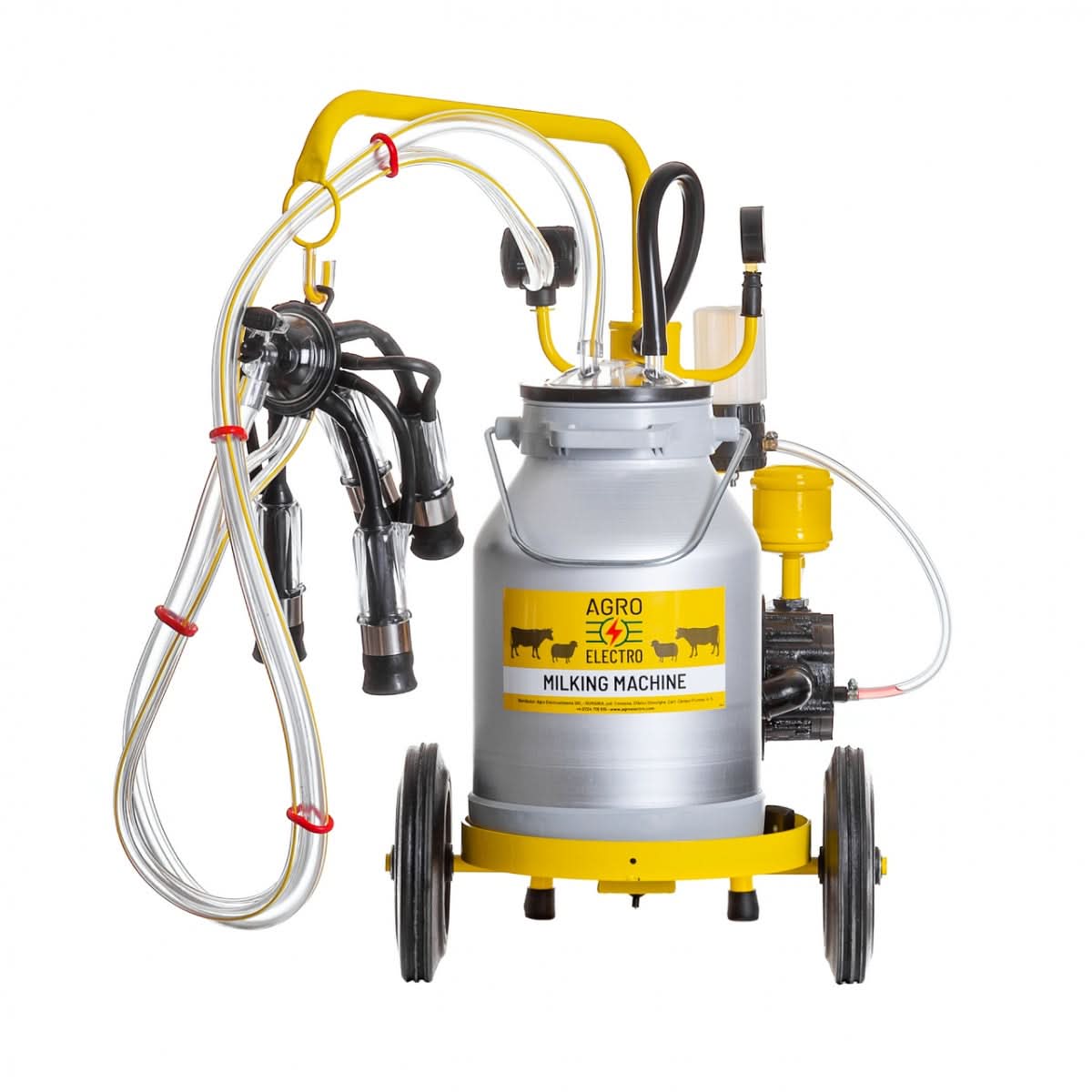 Aparat de muls vaci, cu 1 bidon aluminiu 25 litri, eco