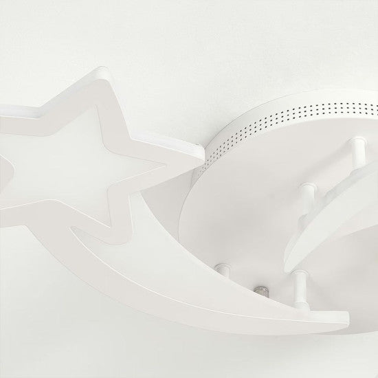 Lustra LED Dimabila Stea, 62W, 3 Brate, 3 Culori + IR