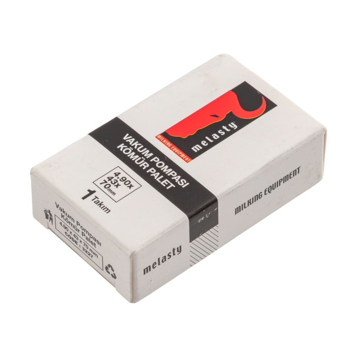 Paleti de schimb din grafit pentru pompa de vid, 4,9 × 43 × 70 mm, set 4 buc