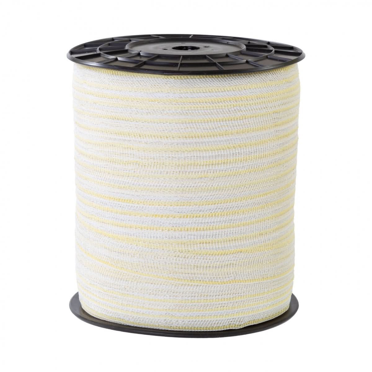 Bandă Gard Electric 40 mm, 500 m – Rezistență la Rupere 120 kg, Rezistență Electrică 0,38 Ω/m