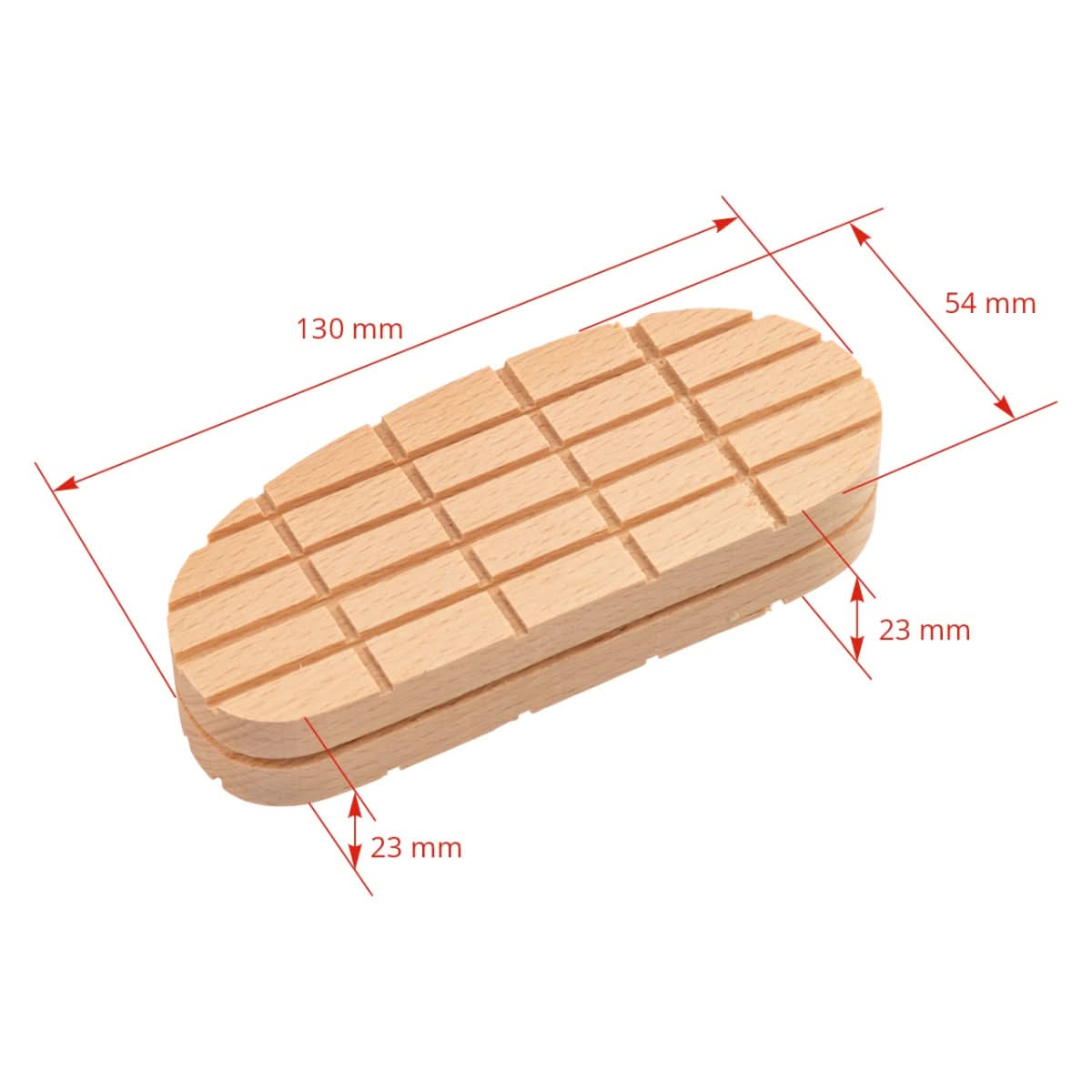 Proteza din lemn pentru vaci, standard, forma pana, mărimea XL