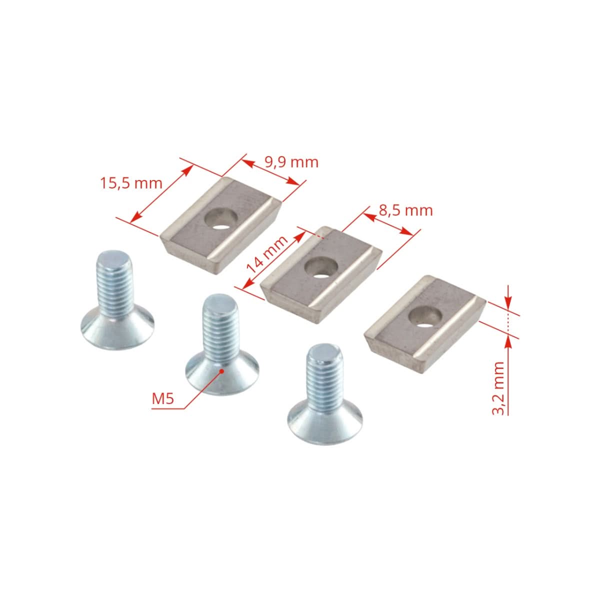 Set de trei cutite de rezerva pentru discuri de slefuire copite