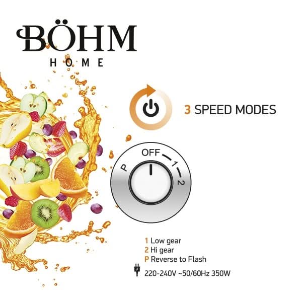 Blender 2 in 1 BÖHM BM5010, 350W, Cupa Sticla 1000 ml + Pahar Plastic, Fara BPA