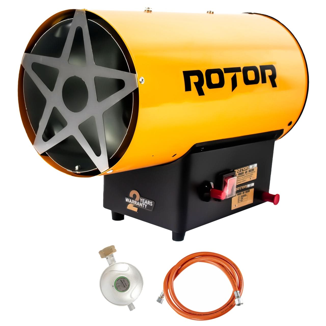 Aeroterma pe gaz Rotor RH-15M, 5000W, 51180 BTU, consum 1.09 kg/h, GPL, regulator + furtun