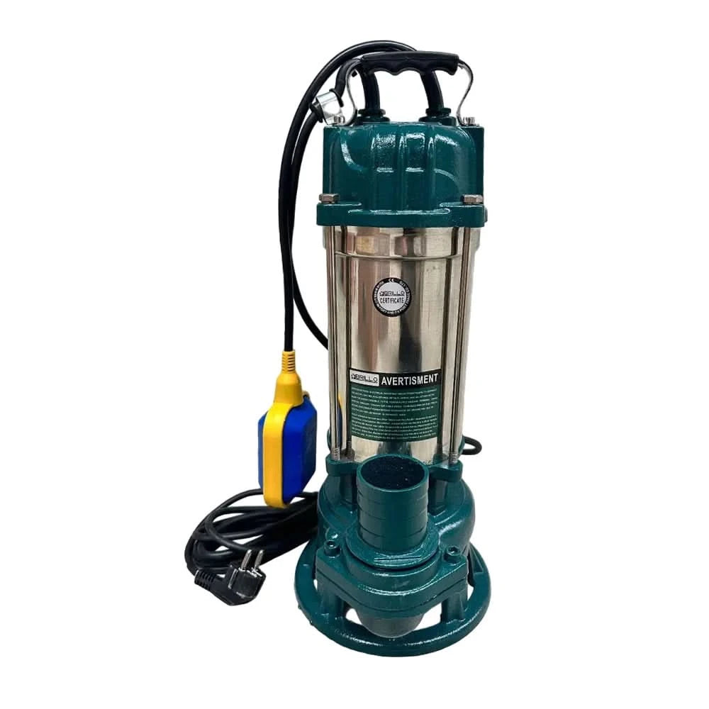 Pompa apa murdara Brillo 1500W cu flotor – Debit maxim 23 mc/h, tocator si refulare eficienta