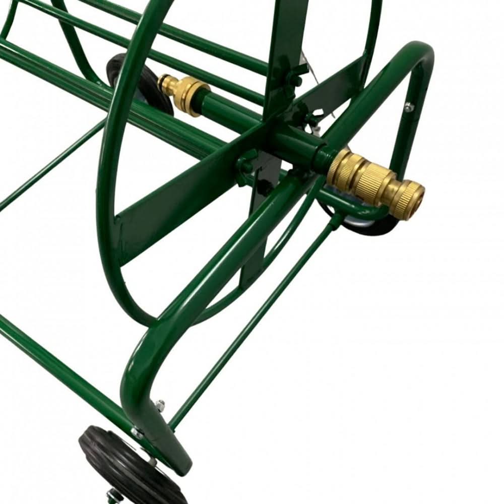 Carucior tambur furtun gradina VivaTechnix Premium VMD-1056, 4 roti, capacitate 100 m, fabricat in Romania