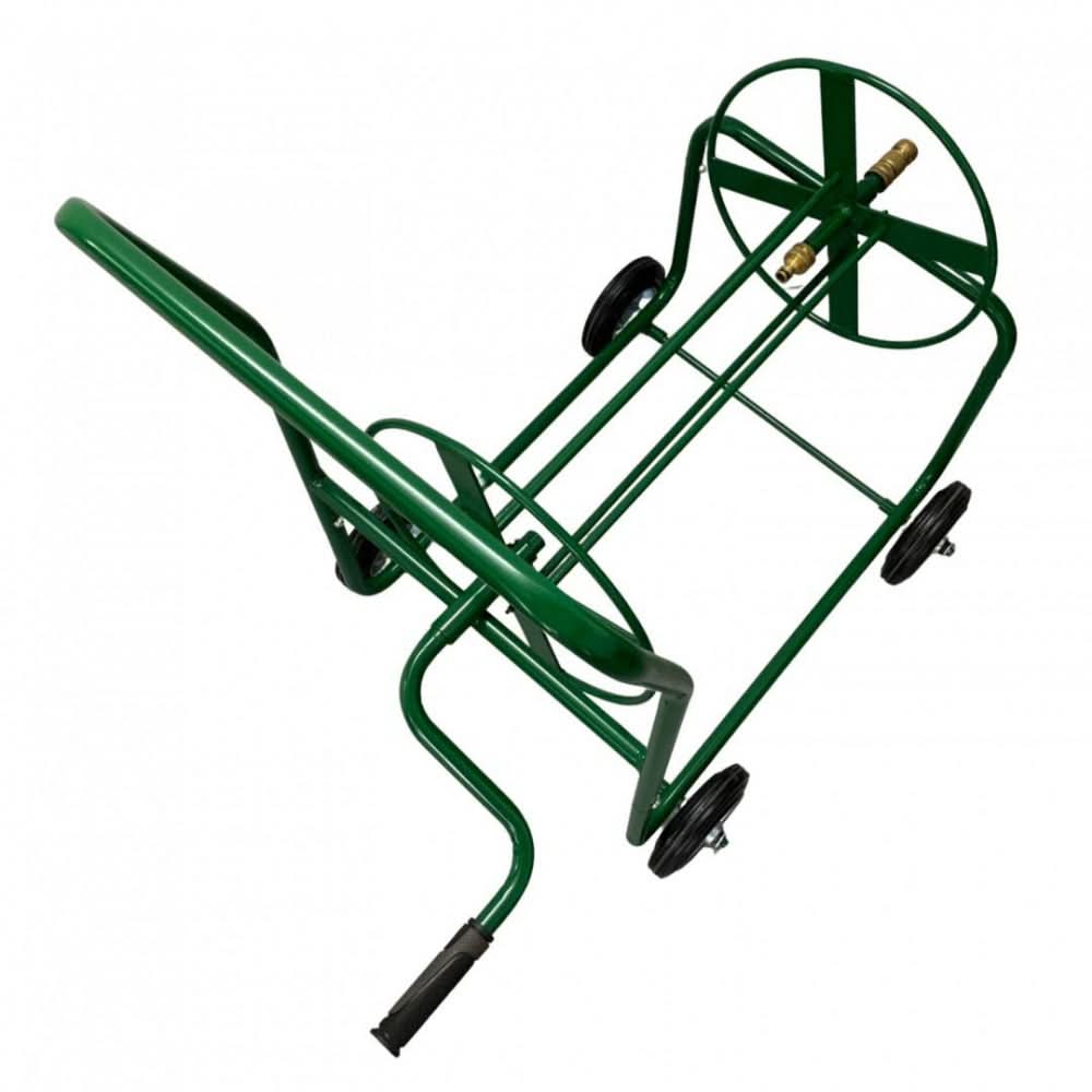 Carucior tambur furtun gradina VivaTechnix Premium VMD-1056, 4 roti, capacitate 100 m, fabricat in Romania