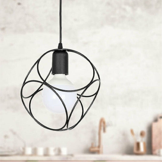 Lustra Selanik, 1xE27, 60W, 70x20cm, Negru