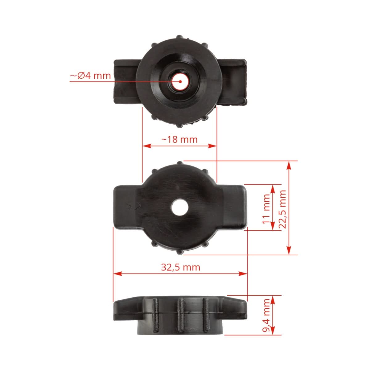 Buton pentru valva de oprire colector de lapte 200 si 240 cm³