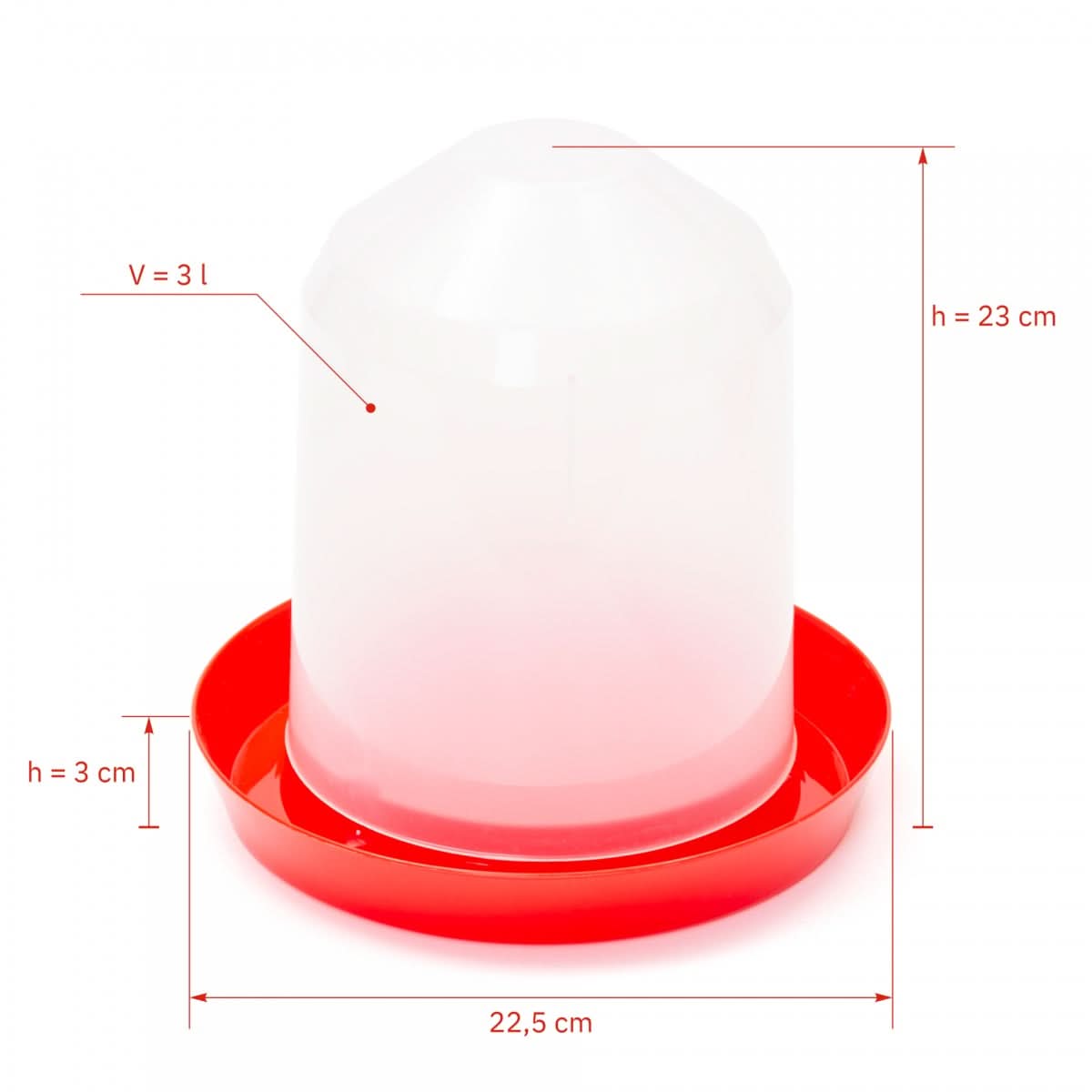 Adapatoare pentru pui, tip clopot, 3 litri