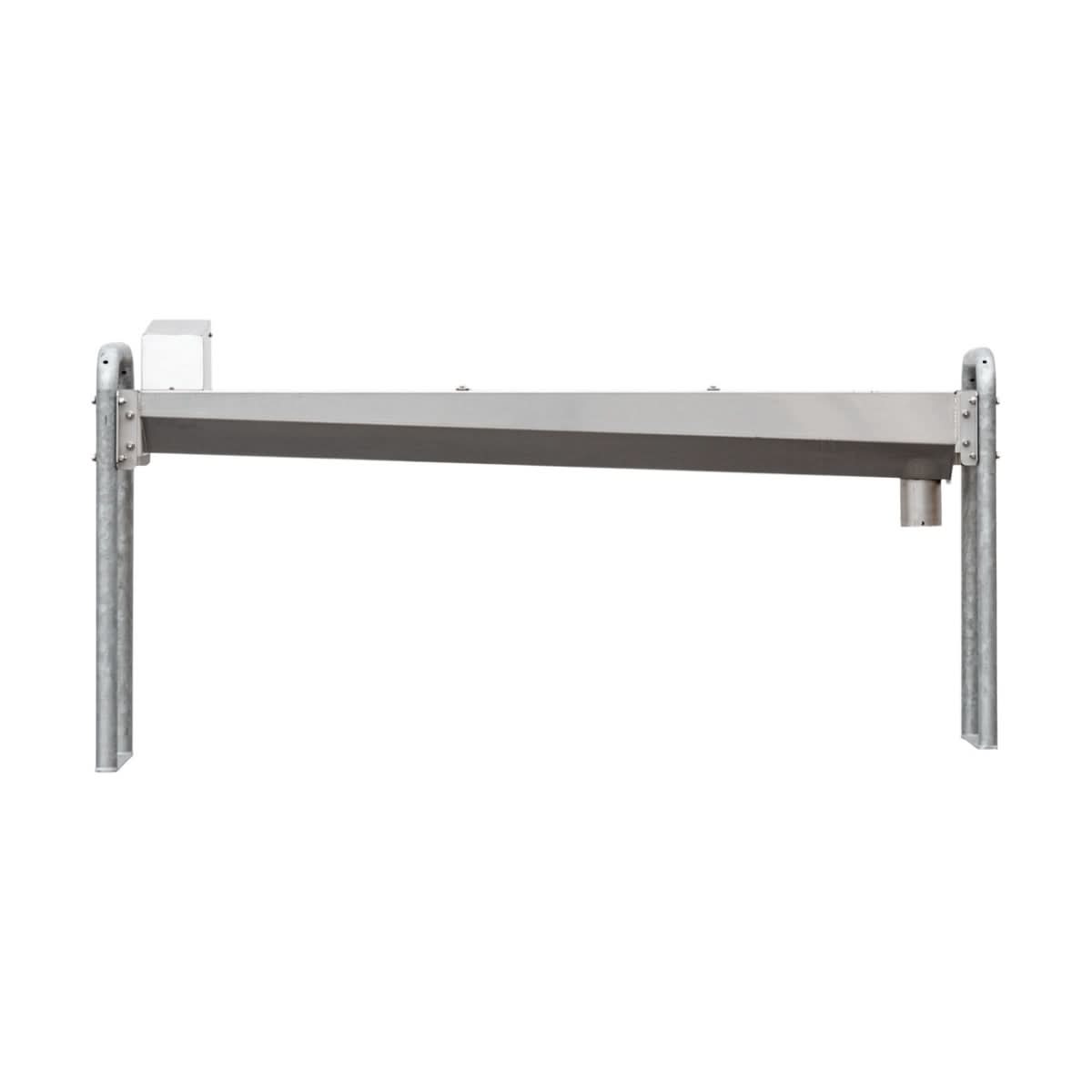 Adapatoare inox cu picior zincat, 207 × 60 cm, 95 litri