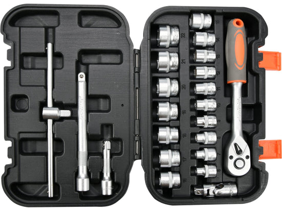 TRUSĂ TUBULARE 3/8'', 22 PIESE