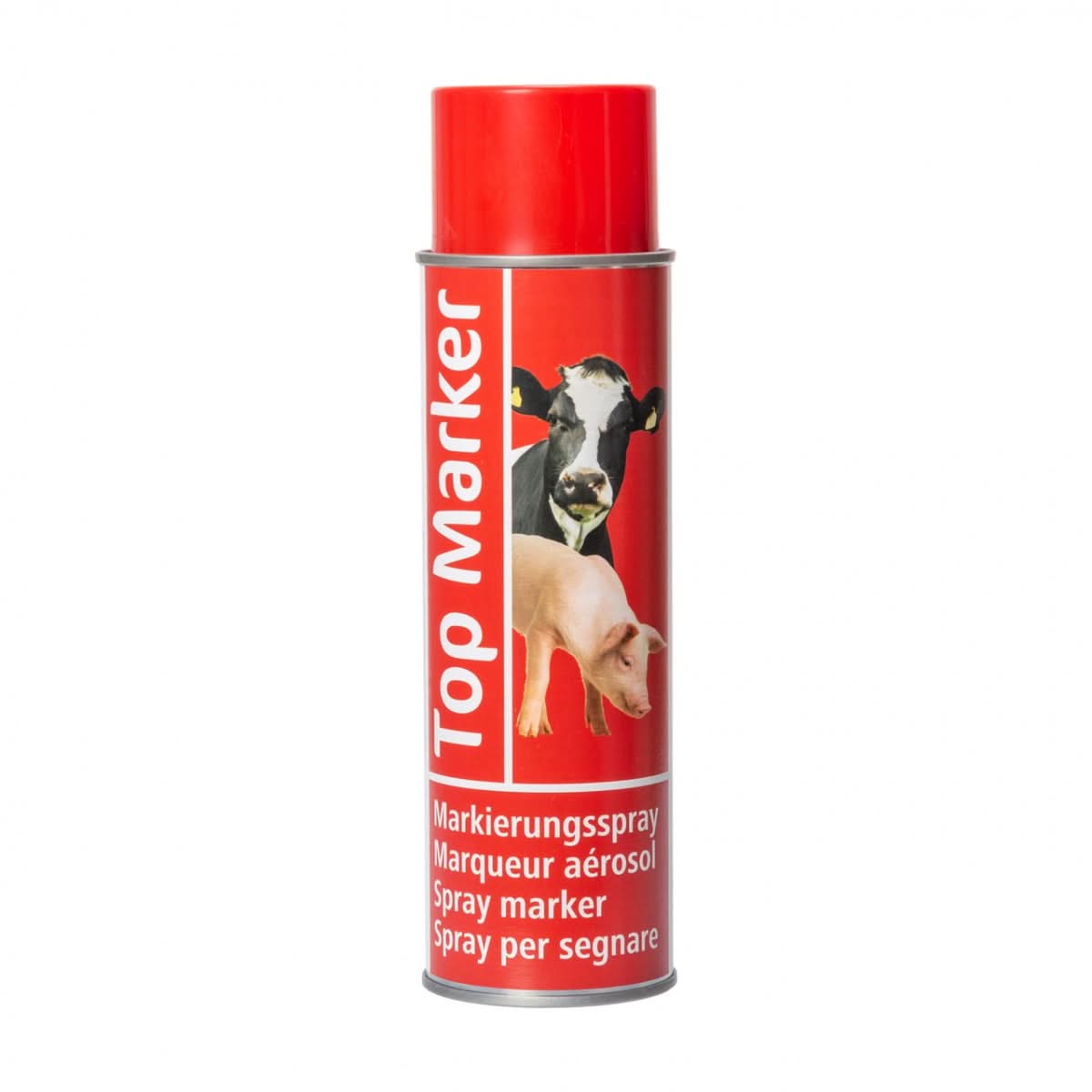 Spray rosu pentru marcarea bovinelor, vitelor, caprelor sau porcilor, TopMarker, 500 ml