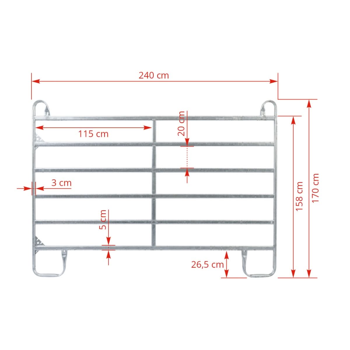 Panou pasune, 240 × 170 cm