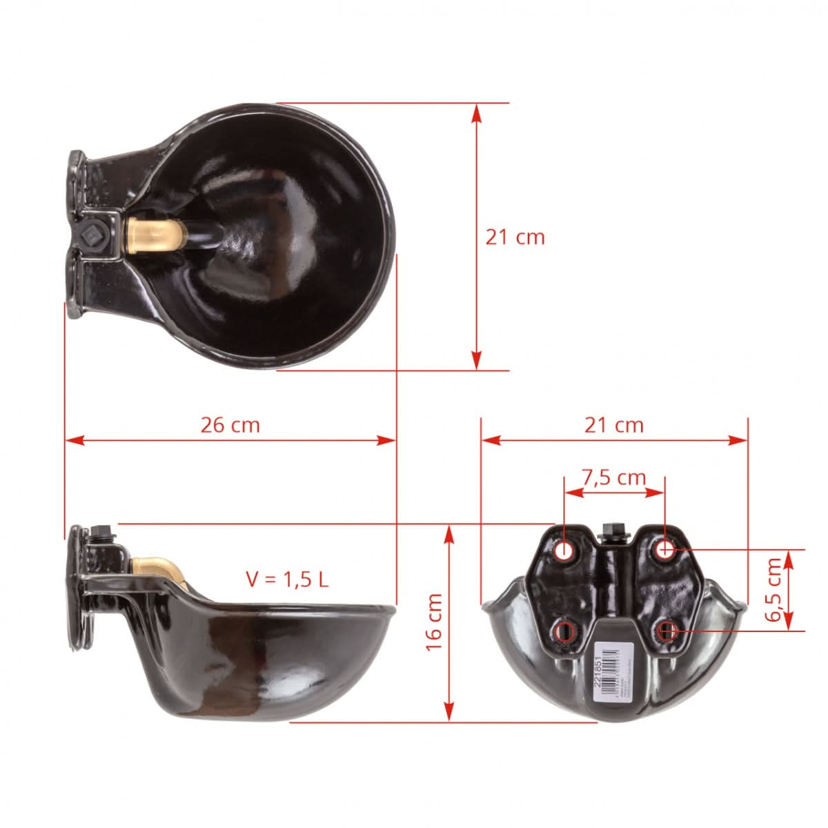 Adaptoare G51 fonta, cu supapa cilindrica, 1,7 litri