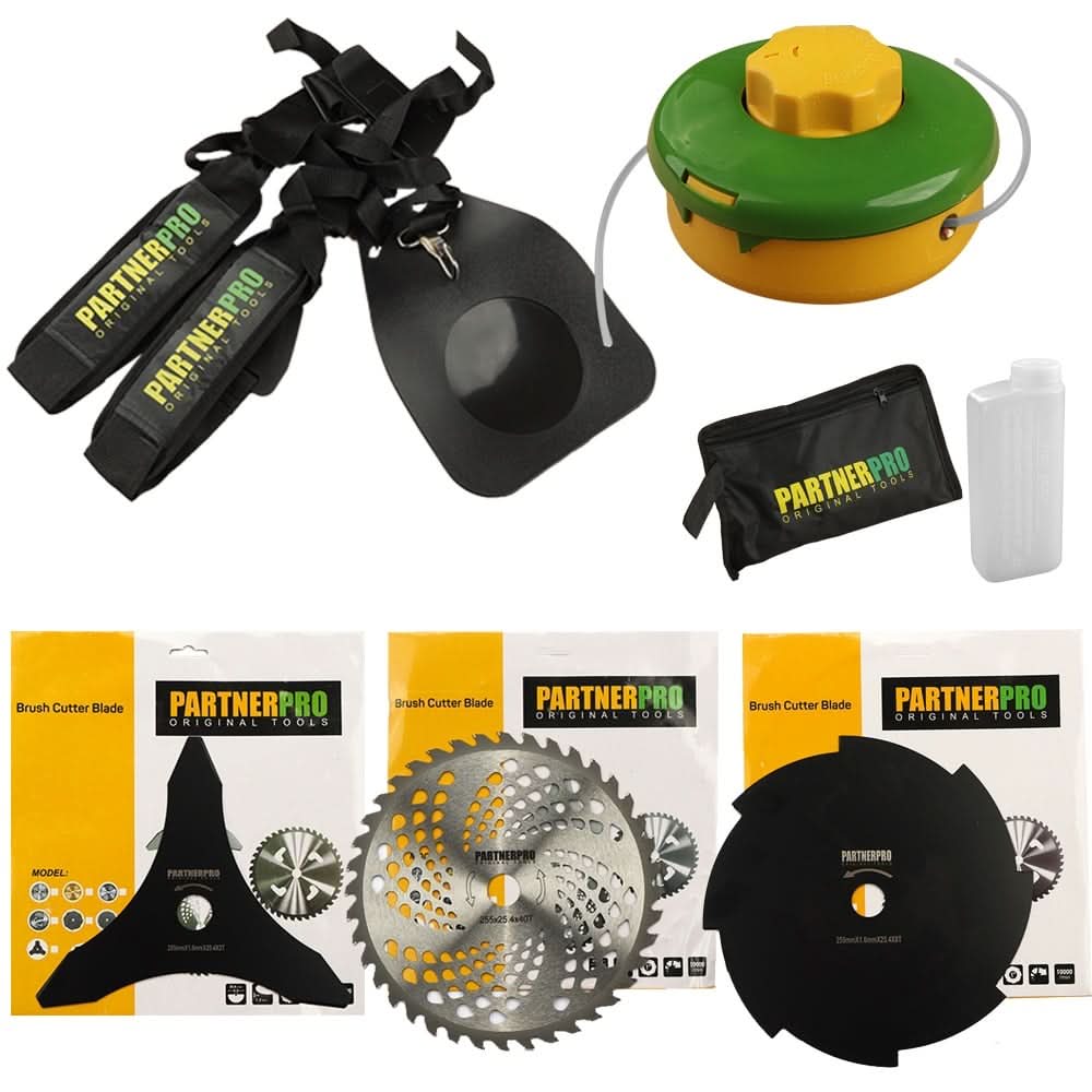 Motocoasa benzina Partner DX52E, 52cc, 5.5CP, 10000 rpm, 3 discuri incluse