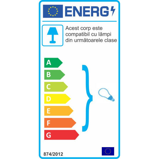 Plafoniera E27 cu senzor 360°, 2x40W, Ø298 mm