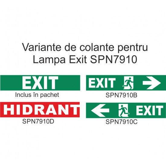 Lampa EXIT LED 60 LED-uri, 6500K, 330x70x30 mm