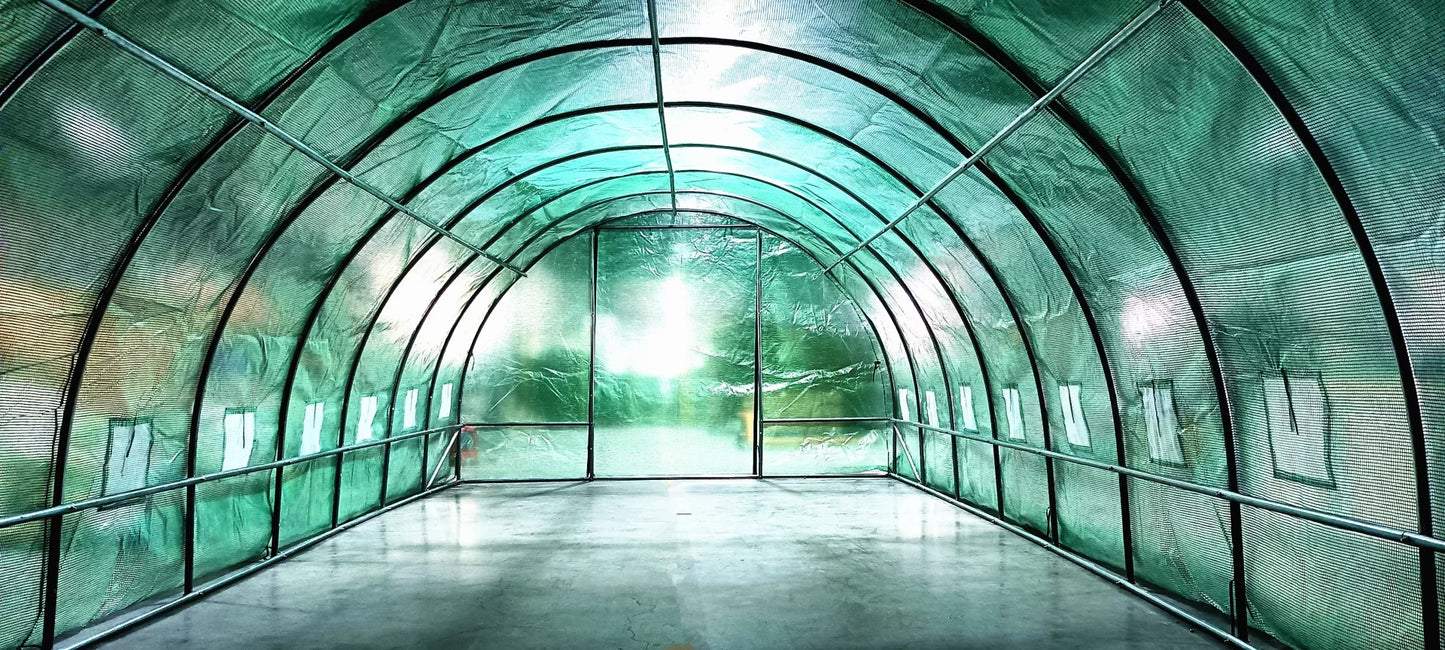 Solar gradina 10x3x2 m ZEP PRO, folie polietilena 180 g/mp, structura otel galvanizat, rezistent UV