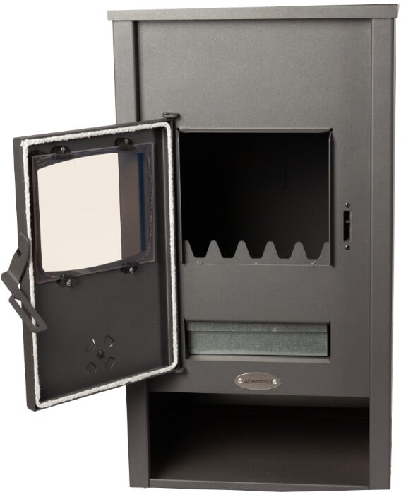 Semineu pentru incalzire centrala Evotools 13.1 kW, boiler 16L, randament 74.7%, certificat EcoDesign, suprafata incalzita 91.7 m²