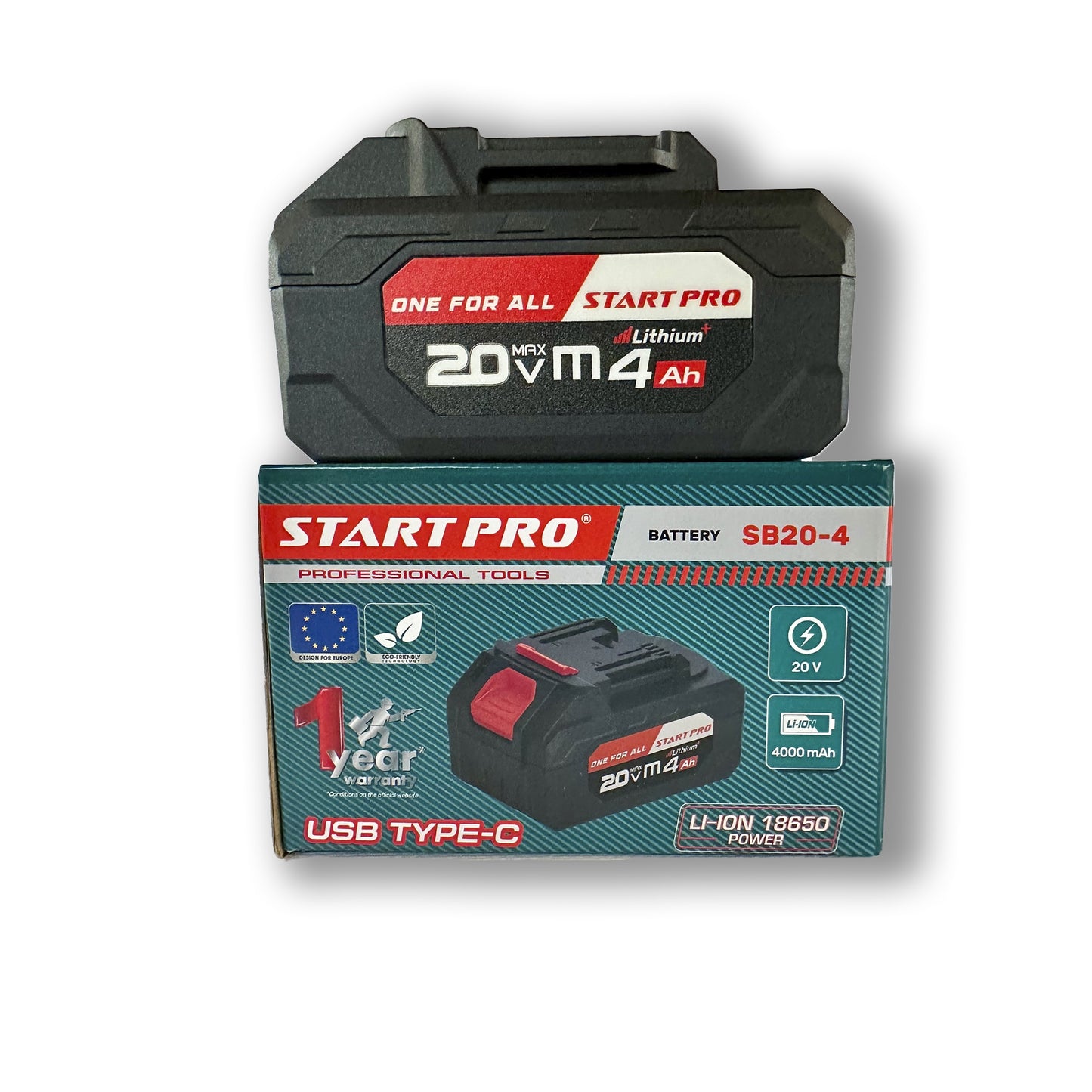 Acumulator Profesional StartPro SB20-4, 20V, 4Ah, Li-Ion