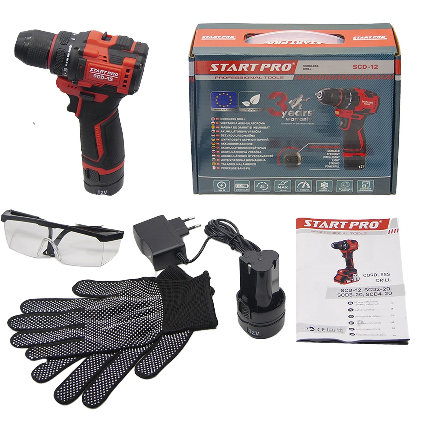 Masina de gaurit si insurubat StartPro SCD-12 BRUSHLESS, 40Nm