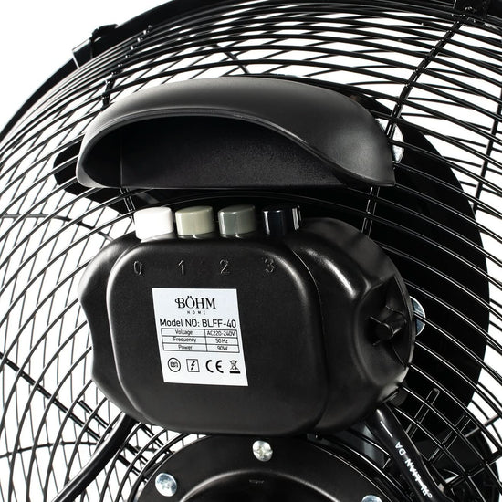 Ventilator de Podea BOHM BLFF-40, 16 Inch, 90W, 3 Viteze, Pale Aluminiu