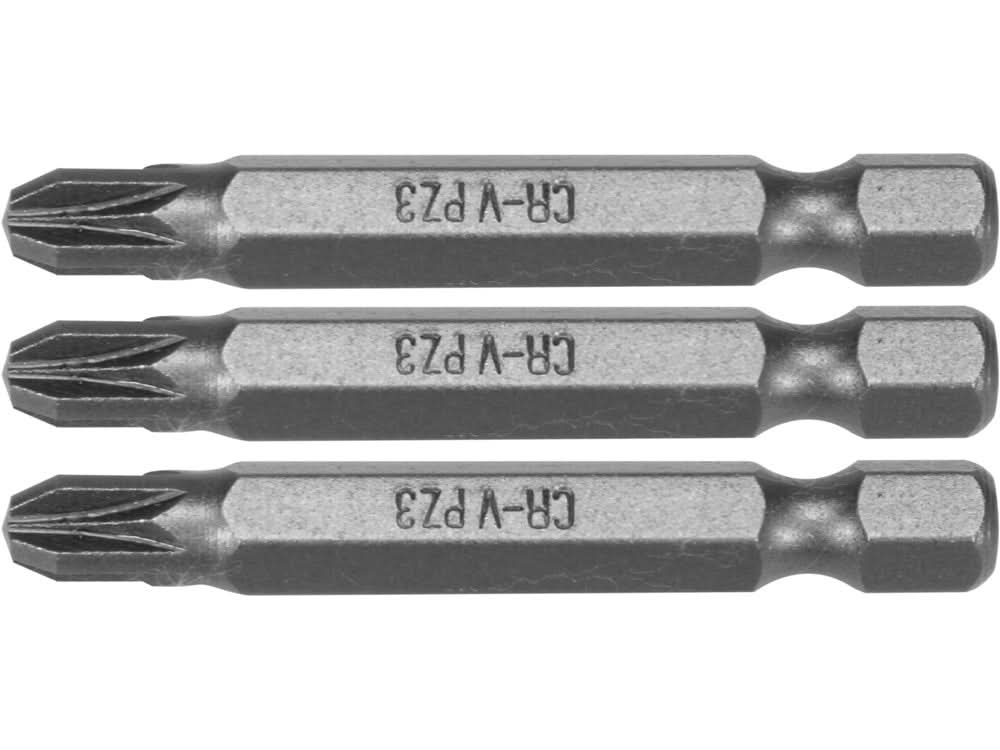 Set 3 biti Sthor 1/4'' PZ3 x 50 mm, pentru surubelnita si autofiletanta