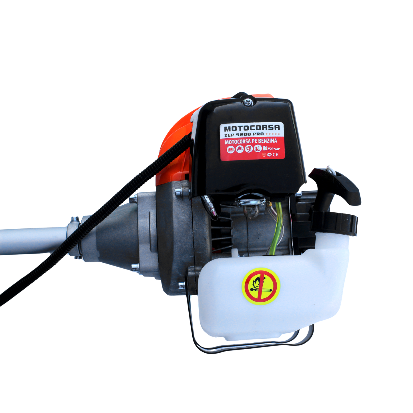 Motocoasa ZEP Power 5* benzina 52CC, 5 CP, 3.8 kW, arbore otel 28 mm, EasyStart + 12 accesorii