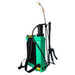 Pompa de stropit Brillo 14L 2 in 1, manuala si electrica, cu baterie 12V 8Ah, manometru si set accesorii