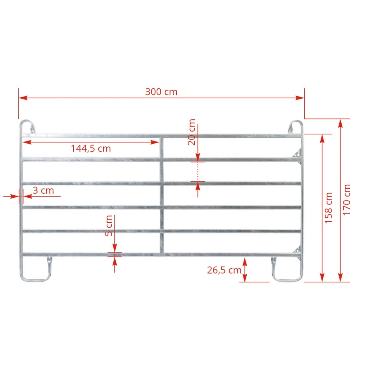 Panou pasune, 300 × 170 cm