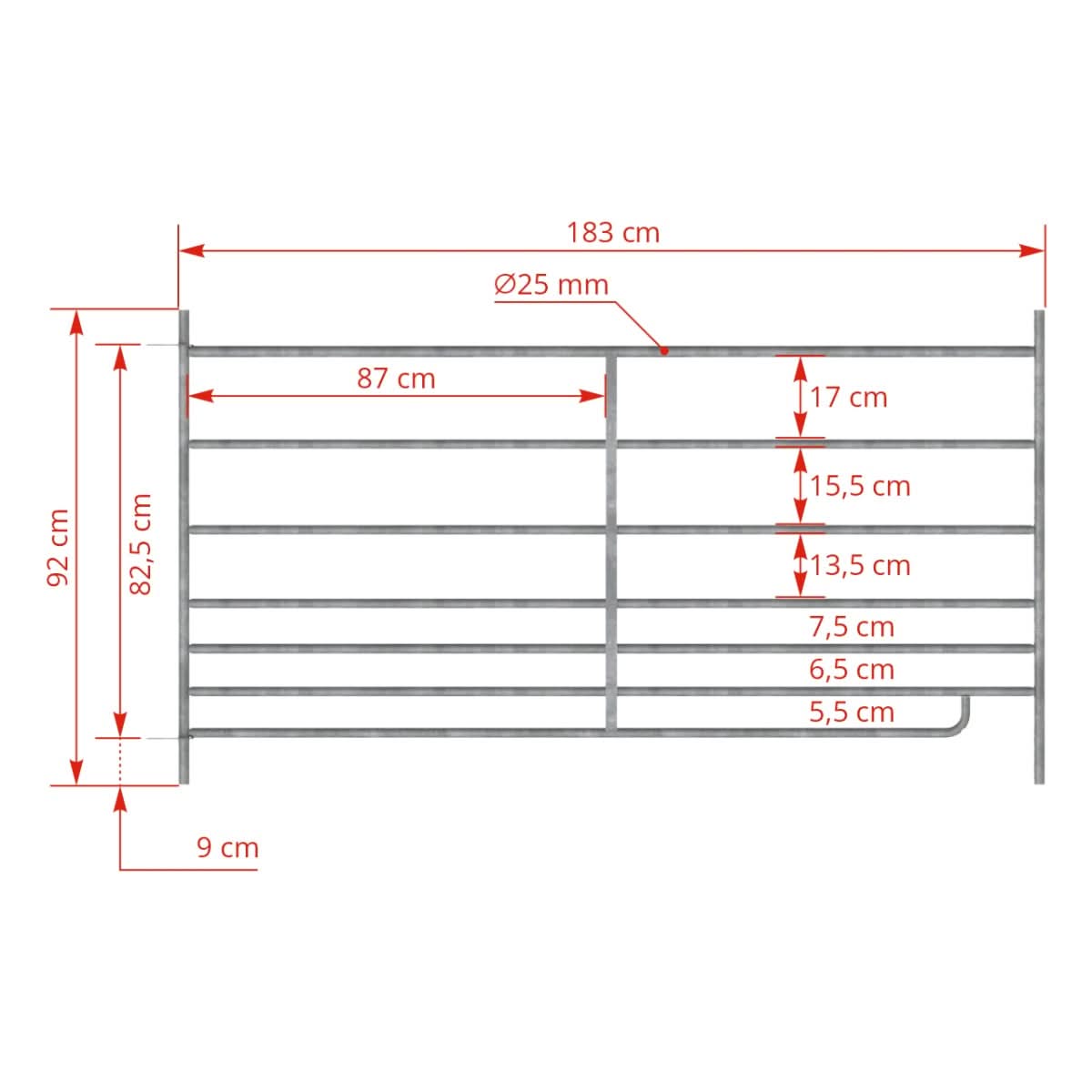 Panou pasune pentru oi, 183 × 92 cm