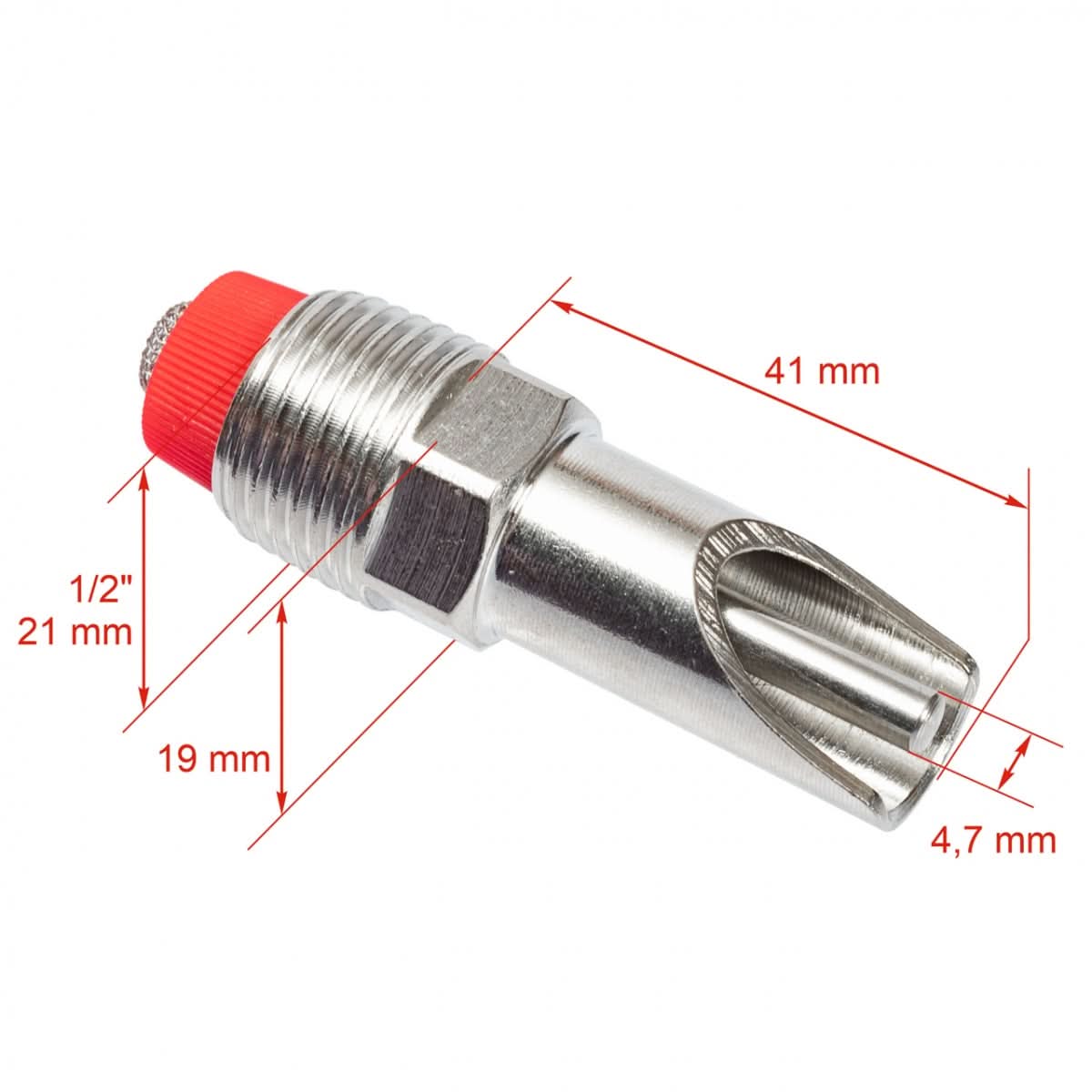 Suzeta cu filet 1/2" pentru purcei, cu tija de actionare din inox