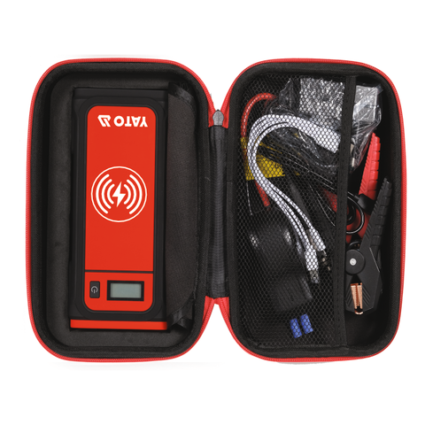 Acumulator extern portabil 16000mAh cu functie booster, incarcare wireless, lanterna SOS, pentru motoare benzina si diesel si dispozitive mobile